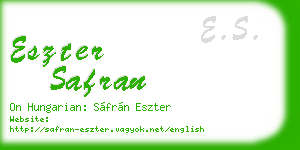 eszter safran business card