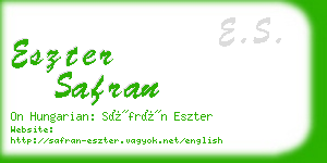 eszter safran business card